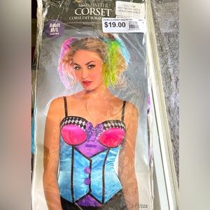 Mad hatter woman’s corset size M/L. Alice in wonderland